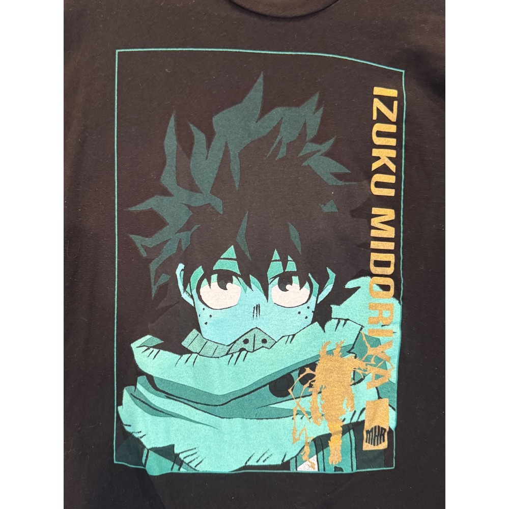 My Hero Academia Izuku Midoriya Deku Black Graphic T-Shirt Mens 2X Crunchyroll - Picture 2 of 4